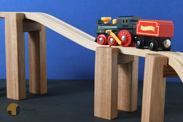 BRIO and HAPE Style Wooden Track Bridge Supports - Img2