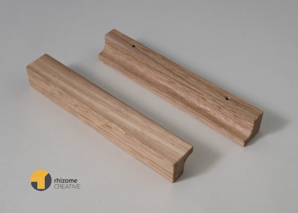 Mountain Ash Curved Profile Cabinet Handles - 154mm x 96mm centres