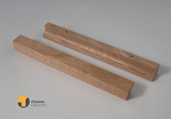 Mountain Ash Curved Profile Cabinet Handles - 220mm x 128mm centres