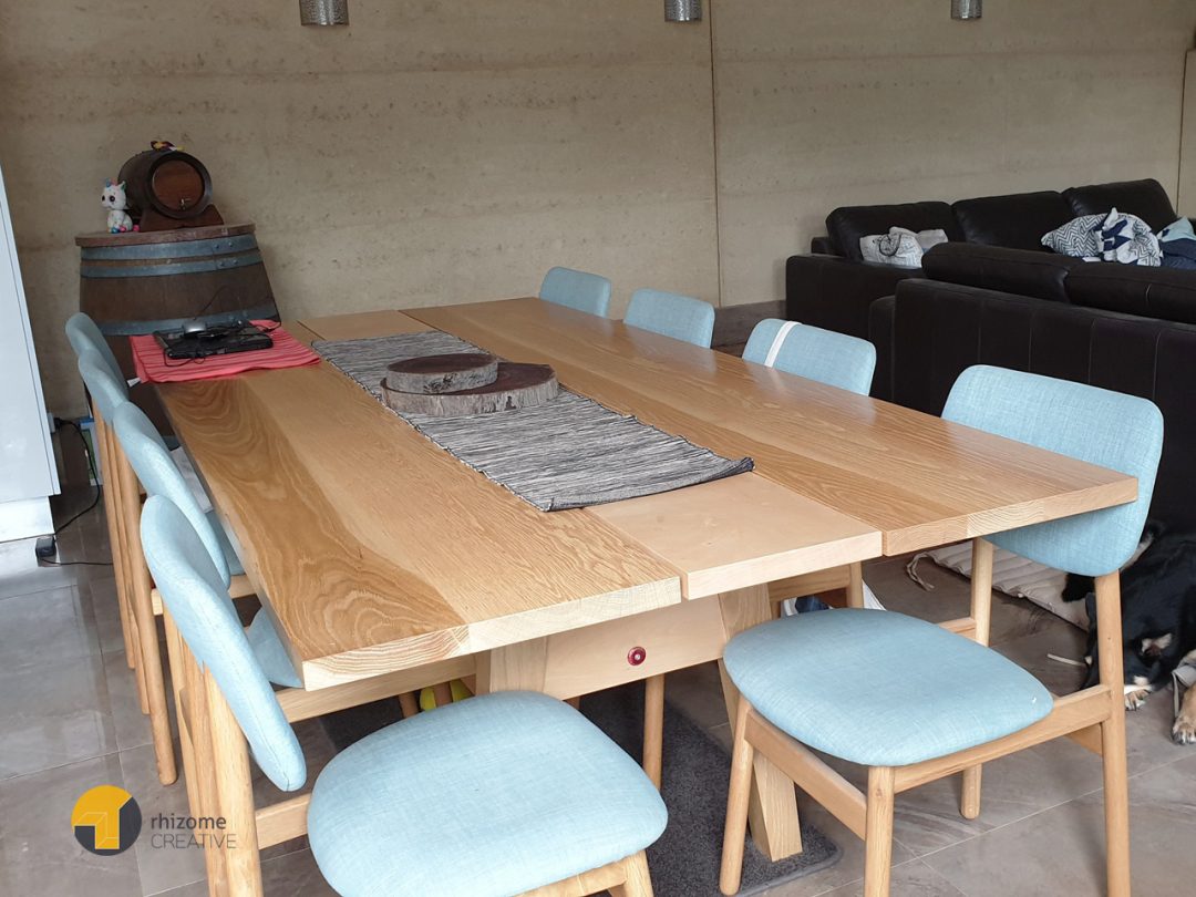 White Oak & Rock Maple Dining Table | Custom build 2014 | Img1