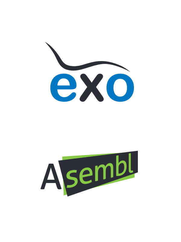 Rhizome Creative - EXO Furniture Logo - Asembl Logo