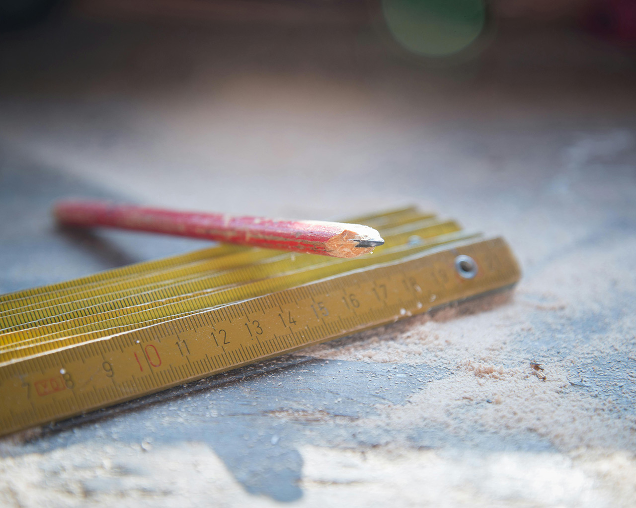 Pencil, Ruler and Sawdust