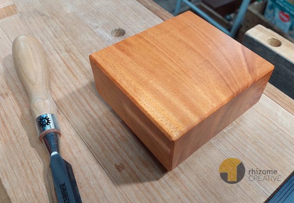 African Mahogany Bar Board on the Woodwork Bench